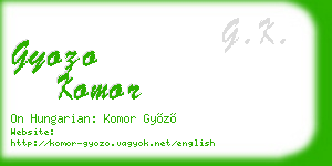 gyozo komor business card