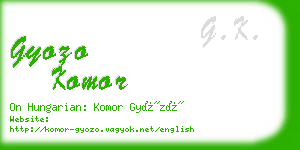 gyozo komor business card